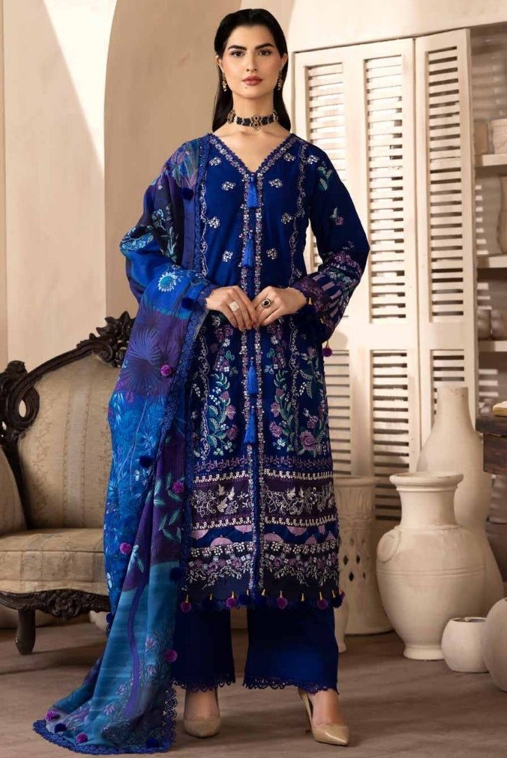 3 Piece Stitched Luxury Embroidered Winter Collection By Eshaisha - 01