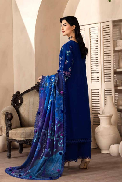 3 Piece Stitched Luxury Embroidered Winter Collection By Eshaisha - 01