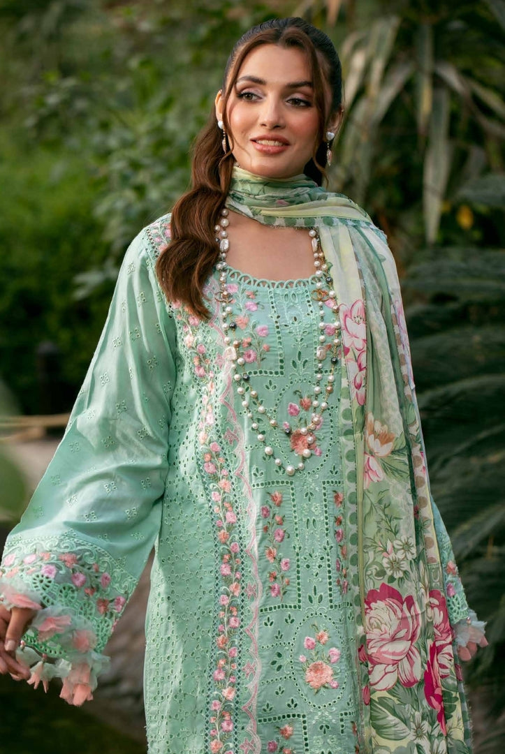 3 Piece Stitched Embroidered Lawn Suit | Adan's Libas Lawn By Khadija Sheikh'03 Collection - 01