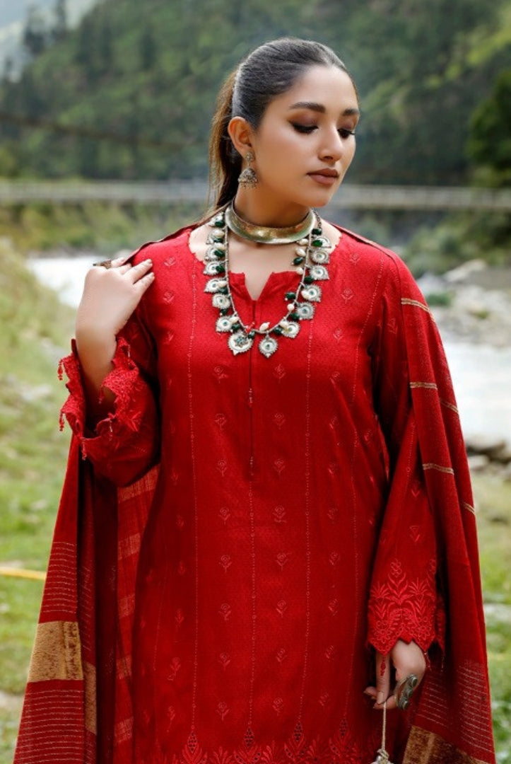 Tehzeeb By Riaz Arts Embroidered Leather Peach Suits Collection - 01
