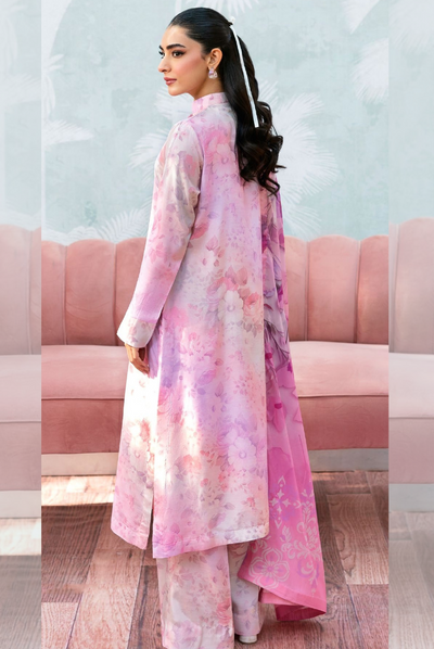 3 Piece Stitched Digital Printed Rawsilk Suit – AFSANAH