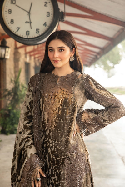 3 Piece Stitched Embroidered Palachi Suit From Maria.B Winter Luxe'24 Collection - 01
