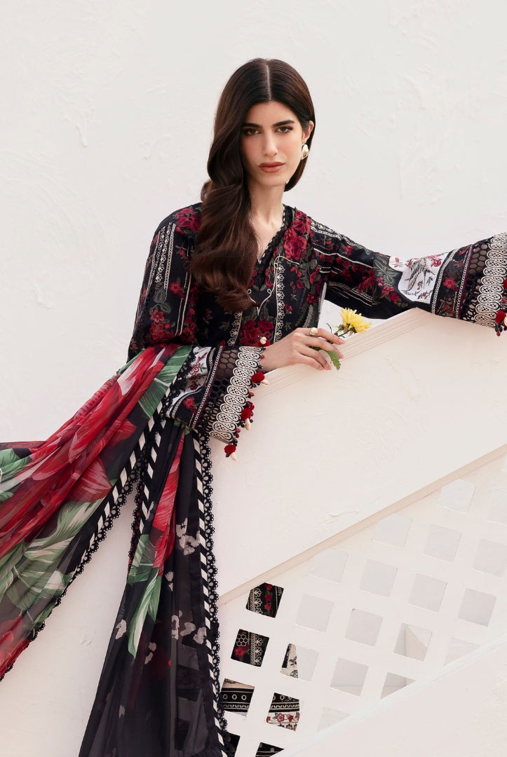 3 Piece Stitched Embroidered Lawn Suit From Baroque Eid Lawn'25 Collection - 01