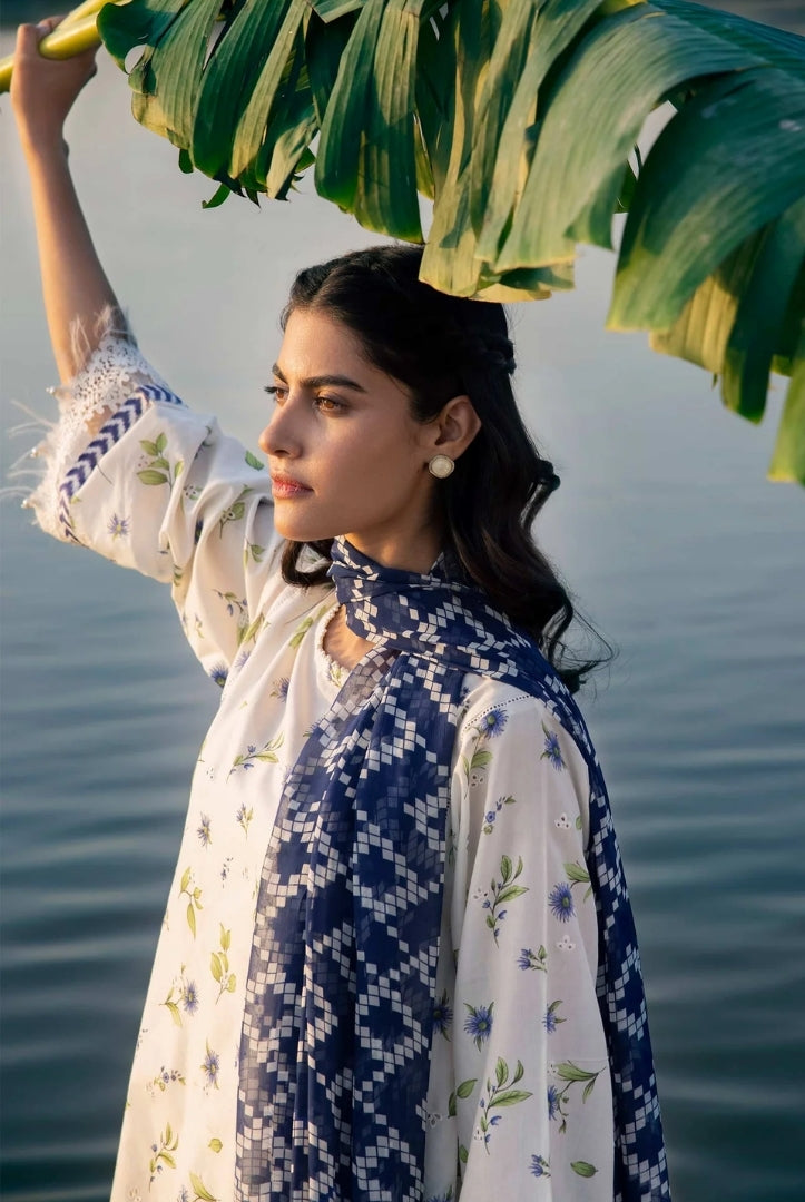 3 Piece Stitched Embroidered Suit By Ravi Kinare Collection From M.Basics By Maria.B - 01