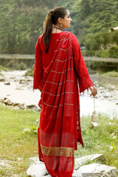 Tehzeeb By Riaz Arts Embroidered Leather Peach Suits Collection - 01