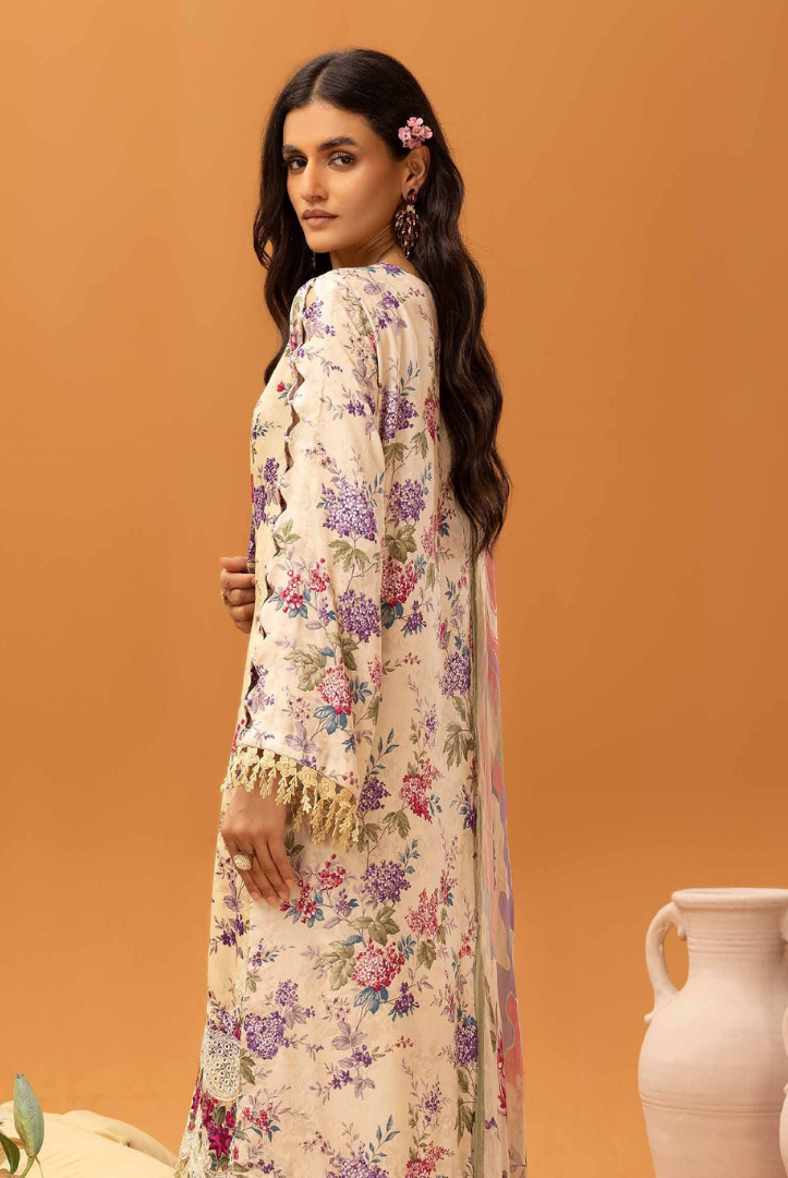 3 Piece Stitched Embroidered Digital Printed Suits From Florant By Johra - 01