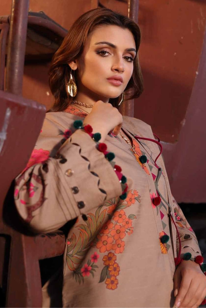 3 Piece Stitched Printed Khaddar Suit From Charizma C-Prints Vol-1 - 01