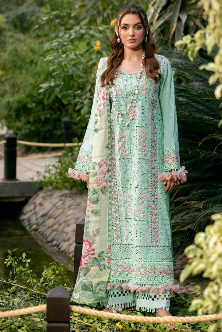 3 Piece Stitched Embroidered Lawn Suit | Adan's Libas Lawn By Khadija Sheikh'03 Collection - 01