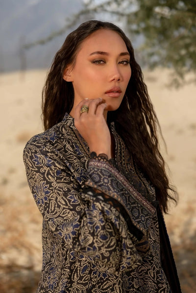 3 Piece Stitched Printed Marina Twill Suit From M.Basics By Maria.B Collection - 01