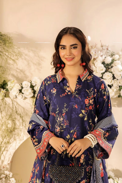 3 Piece Stitched Digital Printed Doria Cambric Suits From Safwa By Koka - 01