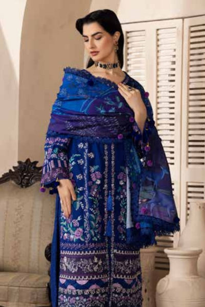 3 Piece Stitched Luxury Embroidered Winter Collection By Eshaisha - 01