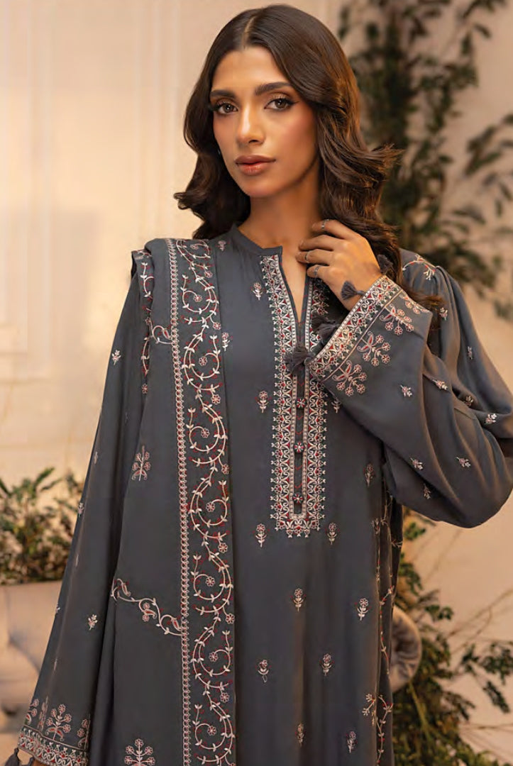 3 Pc Stitched Embroidered Winter Suits Collection By Lakhany - 01