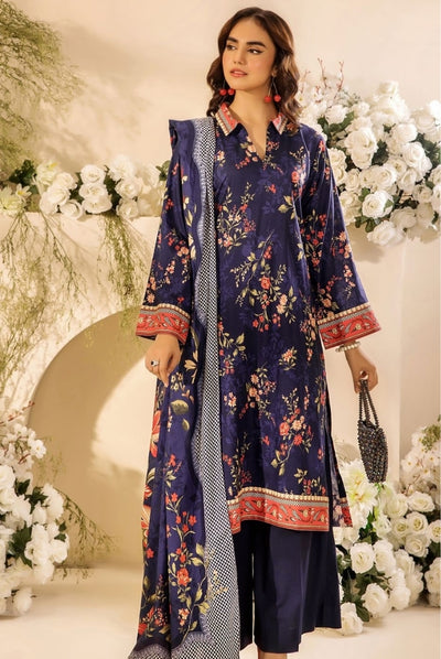 3 Piece Stitched Digital Printed Doria Cambric Suits From Safwa By Koka - 01