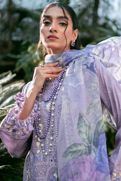 3 Piece Stitched Embroidered Lawn Suit | Adan's Libas Lawn By Khadija Sheikh'03 Collection - 10