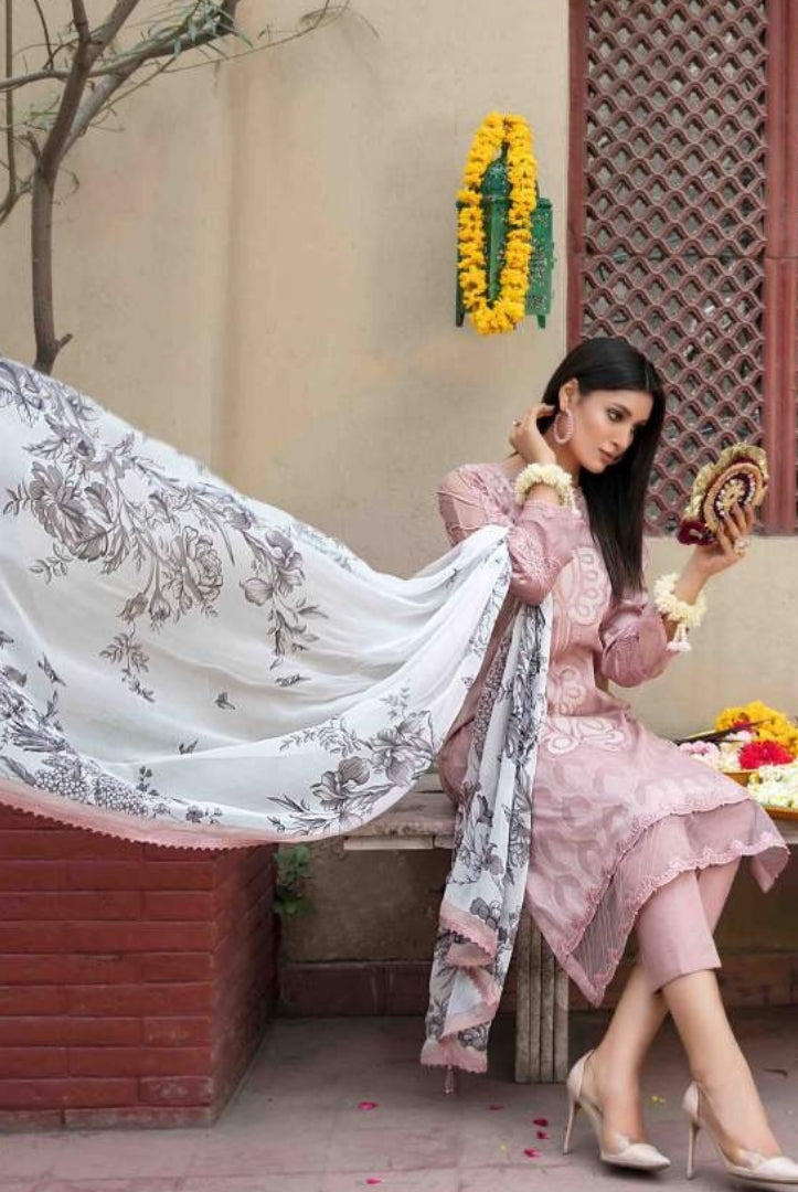 3 Piece Stitched Embroidered Jacquard Lawn Suit From Tawakkal Tradition of Love - 10