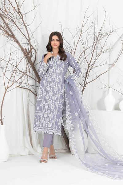 3 Piece Stitched Fancy Embroidered Lawn Suit From Aeni By Tawakkal - 10