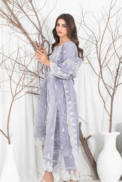 3 Piece Stitched Fancy Embroidered Lawn Suit From Aeni By Tawakkal - 10