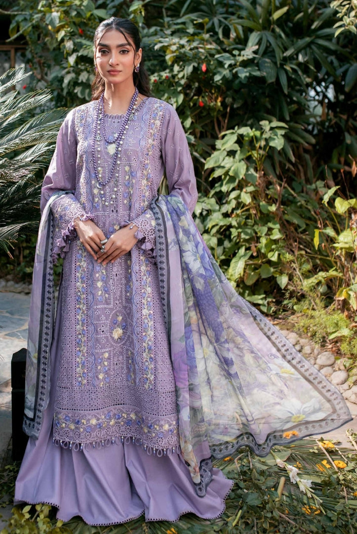 3 Piece Stitched Embroidered Lawn Suit | Adan's Libas Lawn By Khadija Sheikh'03 Collection - 10