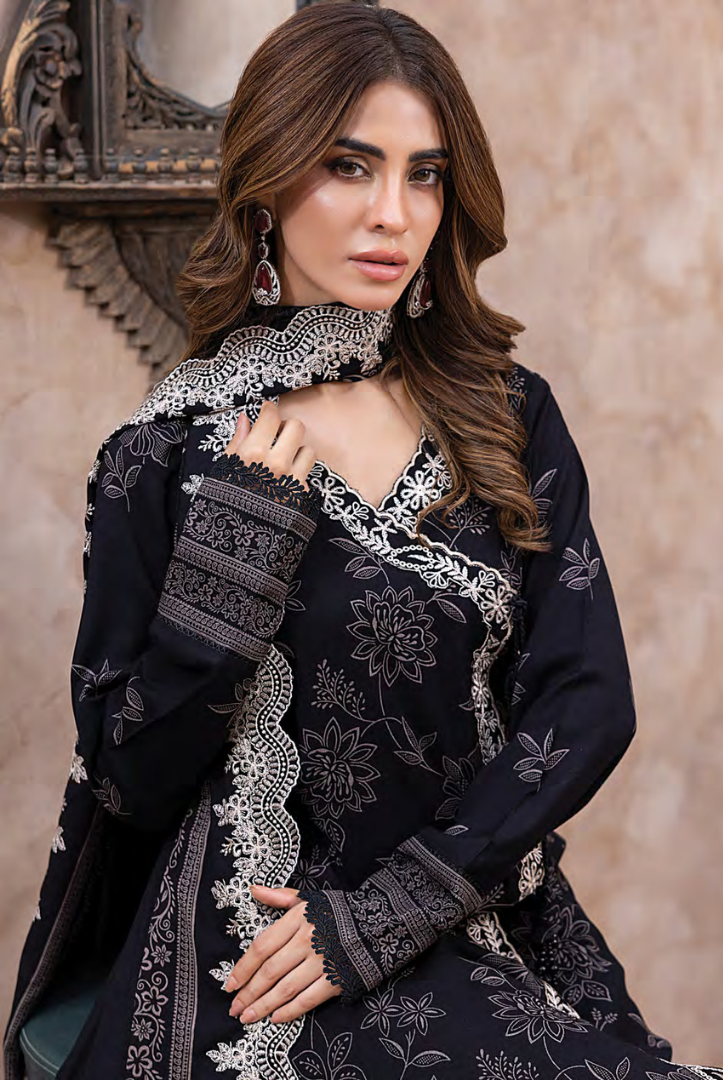 3 Piece Stitched Winter Essentials By LSM Lakhany Embroidered Cashmi Wool LG-RK-0067-A