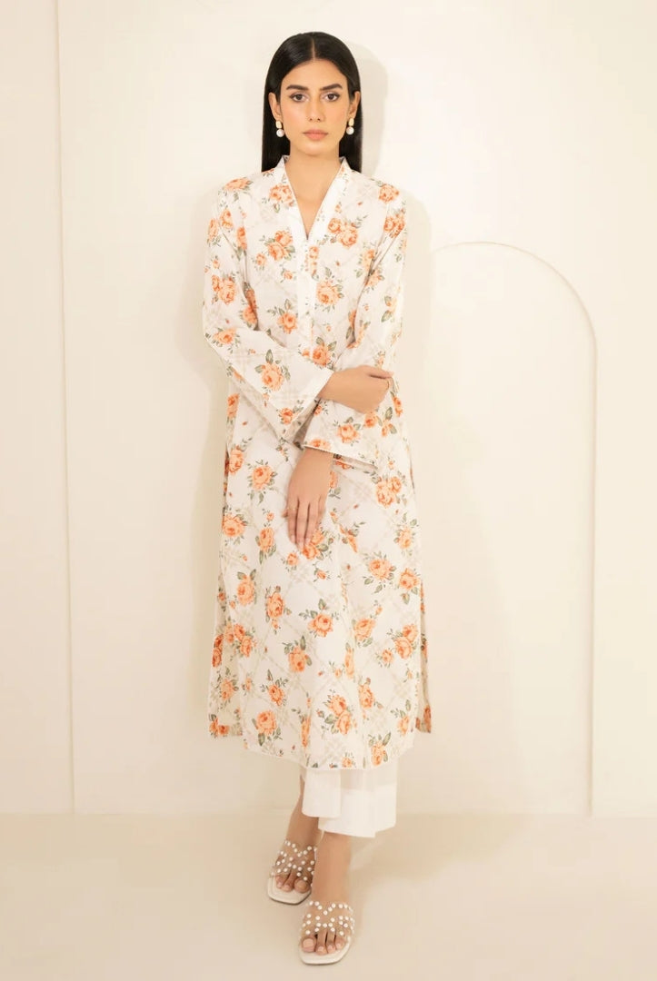 2 Pc Stitched Printed Lawn Suit By Limelight Summer Collection - 11