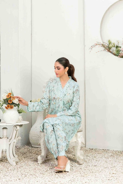 2 Piece Stitched Digital Printed Lawn Suit From Nada By Tawakkal - 11