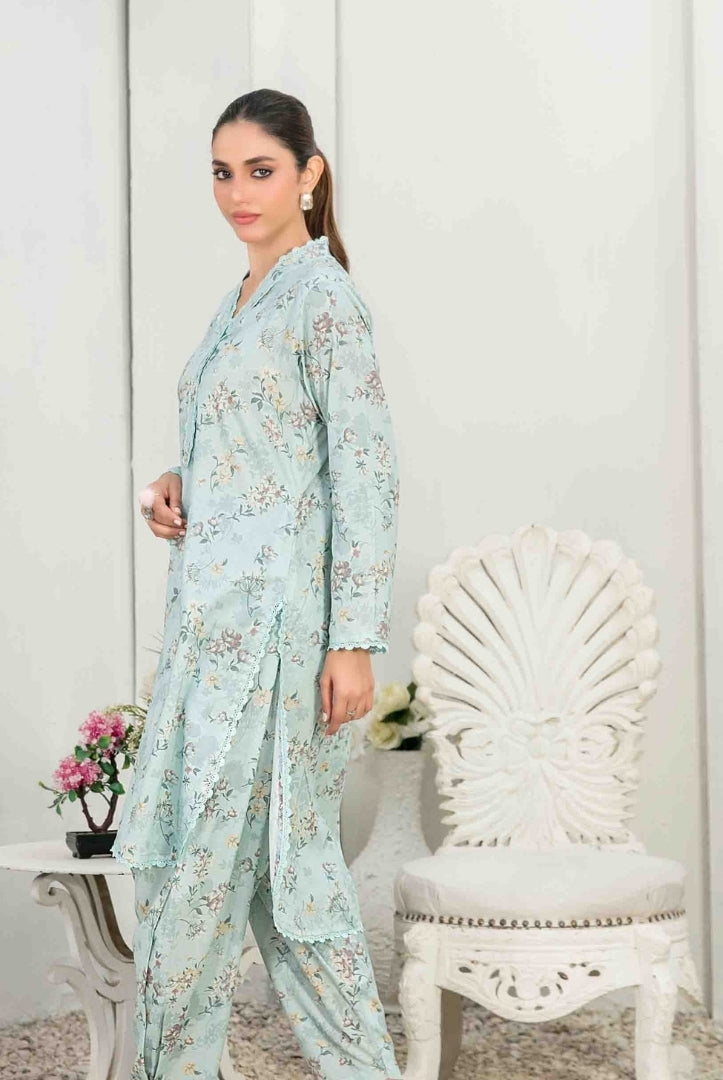 2 Piece Stitched Digital Printed Lawn Suit From Nada By Tawakkal - 11