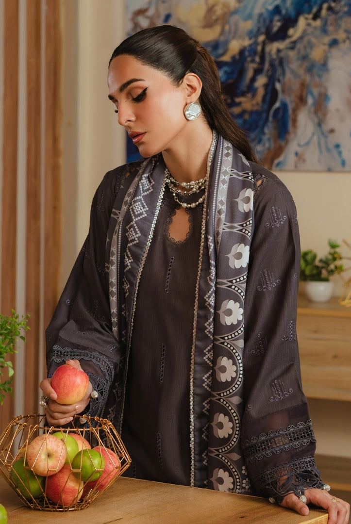 3 Pc Stitched Embroidered Khaddar Winter Collection'24 From Stella By Mahnur - MEHAK
