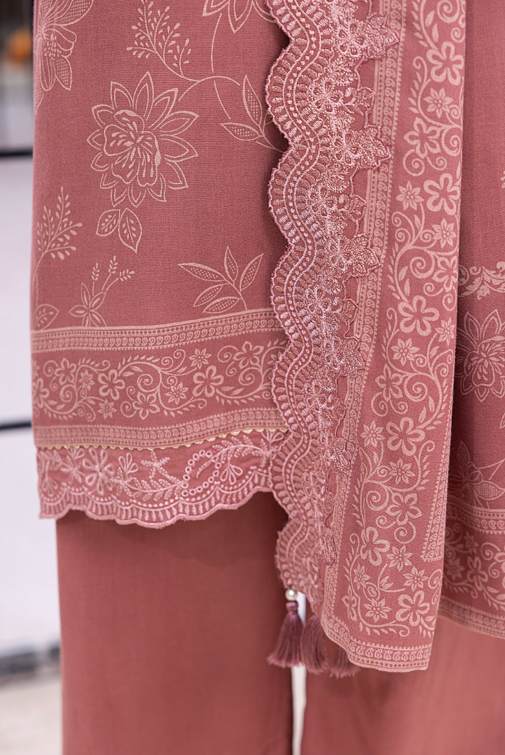 3 Piece Stitched Winter Essentials By LSM Lakhany Embroidered Cashmi Wool LG-RK-0067-B