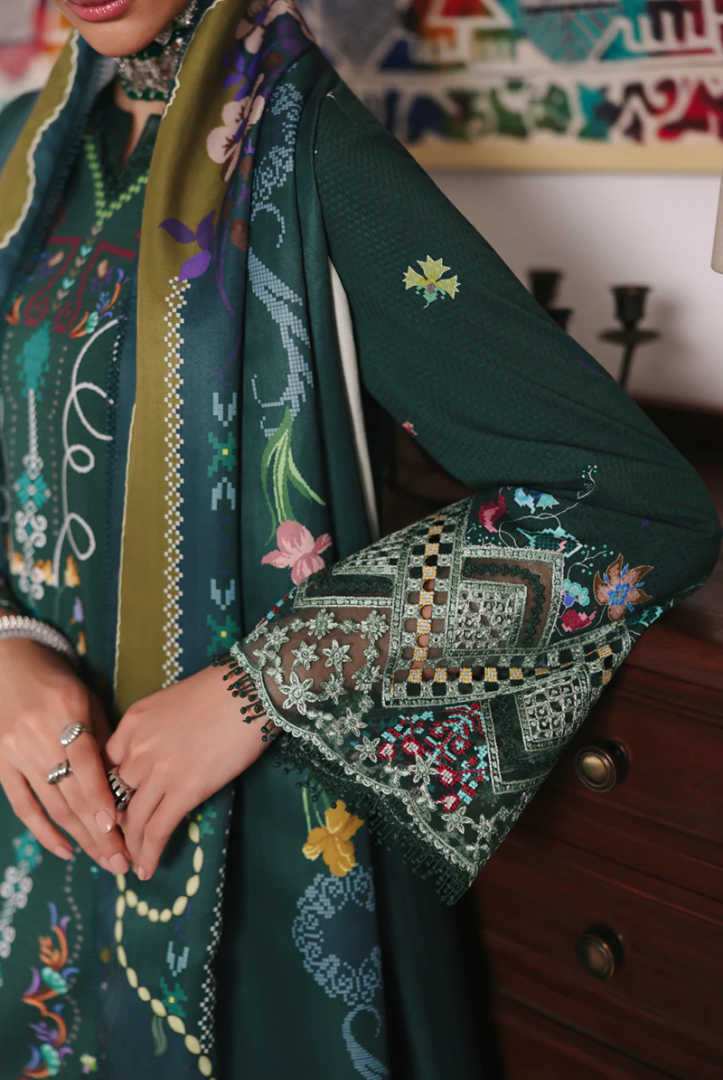 3 Piece Stitched Qalamkar Qprint'25 QW# 06 (A) KARLA