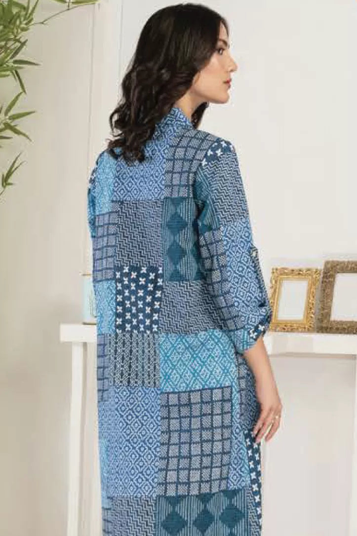 1Piece Stitched Shirt By Limelight - BLUE