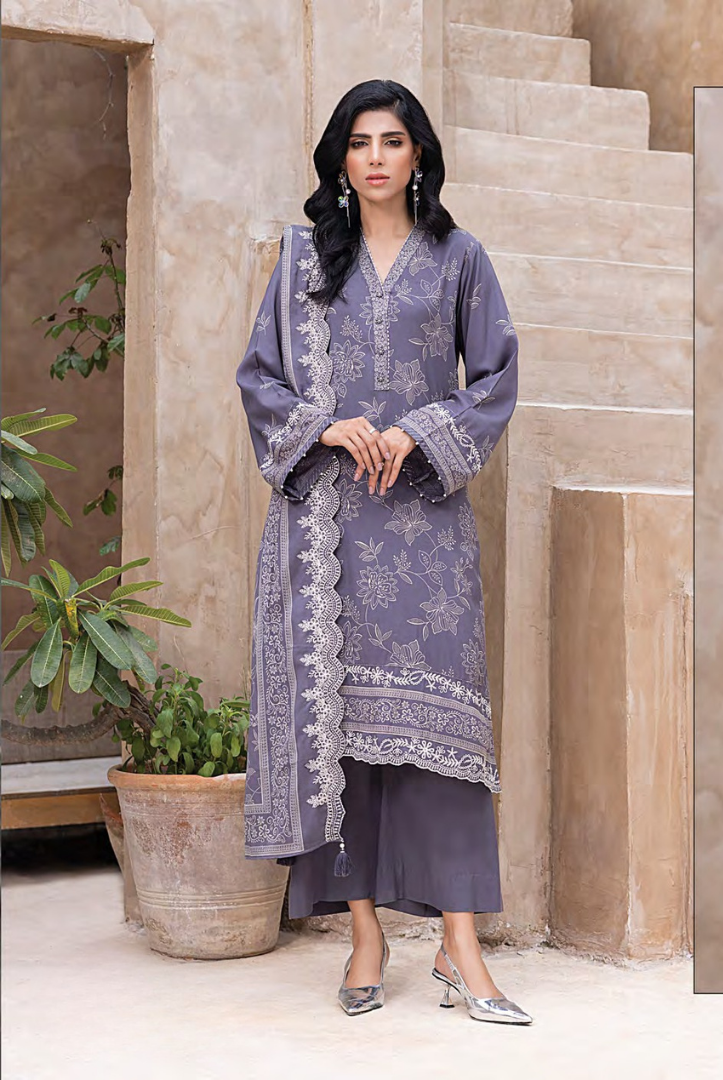3 Piece Stitched Winter Essentials By LSM Lakhany Embroidered Cashmi Wool LG-RK-0067-C -RK-0067-C