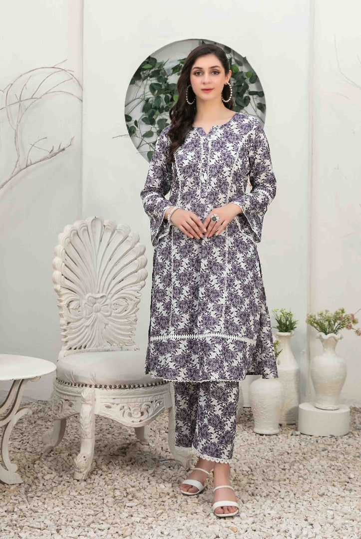 2 Piece Stitched Digital Printed Lawn Suit From Nada By Tawakkal - 12