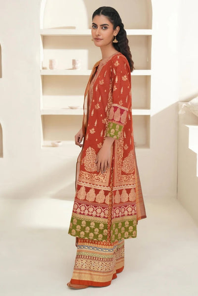 3 Pc Stitched Printed Lawn Suit By Limelight Summer Collection - 12