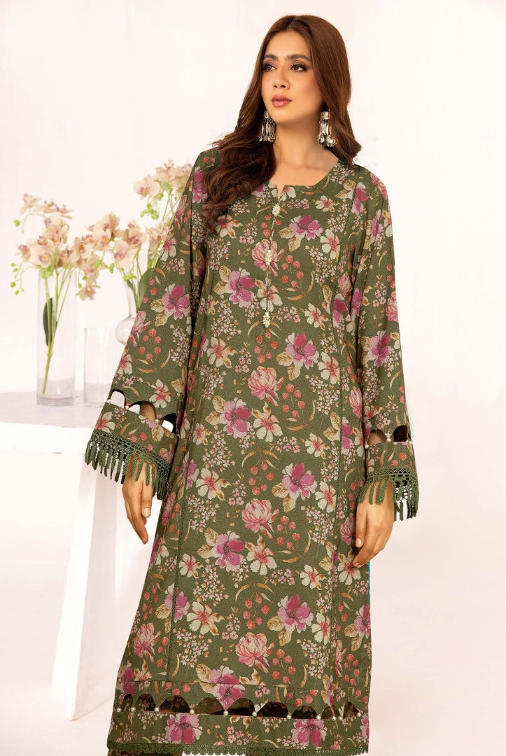 2 Piece Stitched Printed Winter Suits Collection From Inaaya By Johra - 12