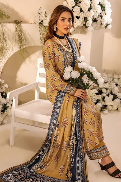 3 Piece Stitched Digital Printed Doria Cambric Suits From Safwa By Koka - 12