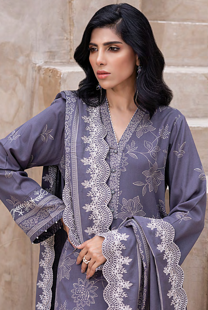 3 Piece Stitched Winter Essentials By LSM Lakhany Embroidered Cashmi Wool LG-RK-0067-C -RK-0067-C