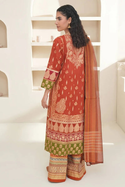 3 Pc Stitched Printed Lawn Suit By Limelight Summer Collection - 12