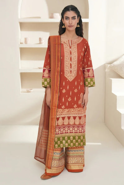 3 Pc Stitched Printed Lawn Suit By Limelight Summer Collection - 12