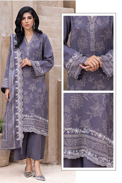 3 Piece Stitched Winter Essentials By LSM Lakhany Embroidered Cashmi Wool LG-RK-0067-C -RK-0067-C