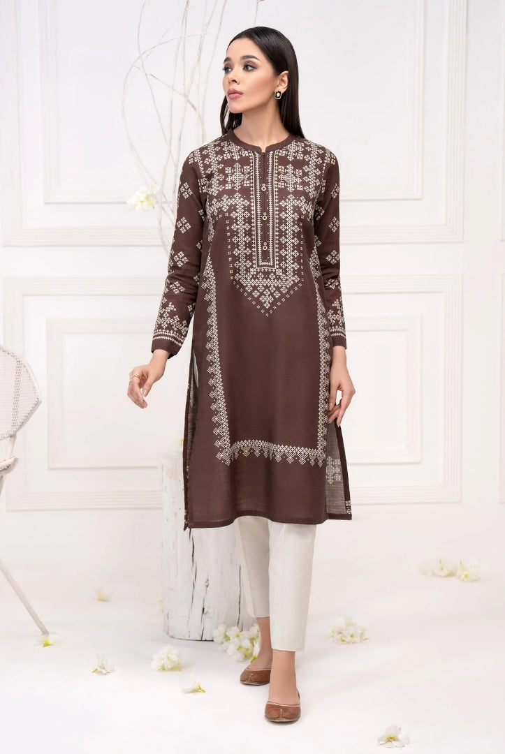 1 Pc Stitched Printed Khaddar Shirt By Limelight Winter Collection - 13