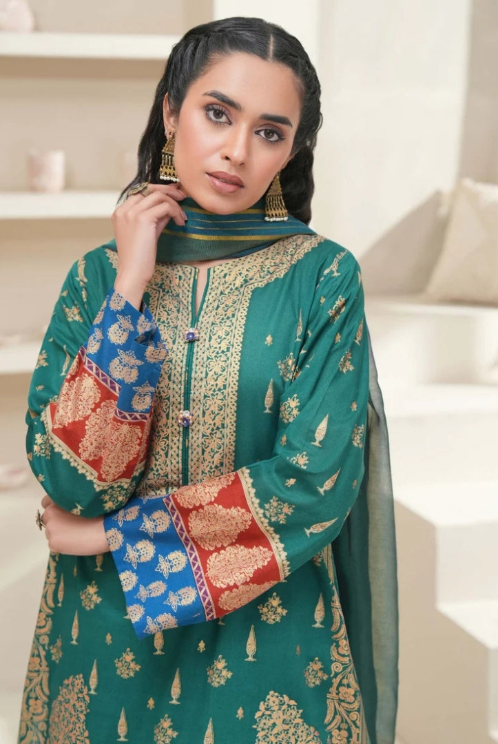 3 Pc Stitched Printed Lawn Suit By Limelight Summer Collection - 13