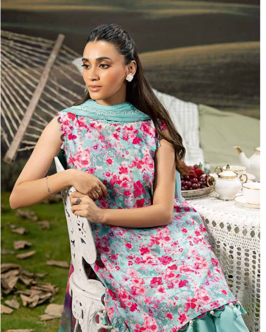 3 Piece Stitched Embroidered Linen Casual - Pre/Fall 25 Winter M.Basics by MARIA.B  - MBPF#14