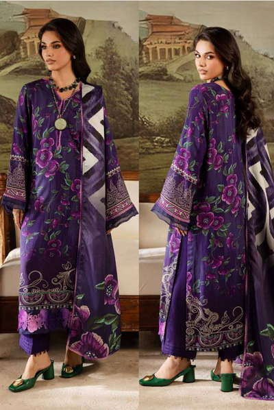 3 Piece Stitched Nureh Signature Printed Linen'25 SP-173