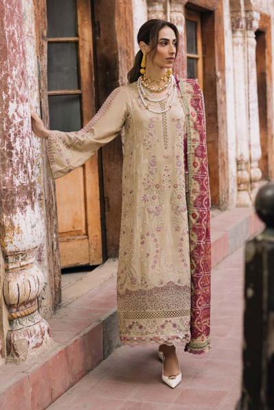 3 Piece Stitched Maya by Nureh Embroidered Self Linen Jacquard NU25MYA - NW-101