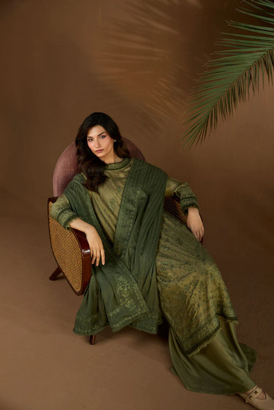 3 Piece Unstitched Embroidered Herringbone Winter Shawl by Sobia Nazir WS25-Design - 2 A