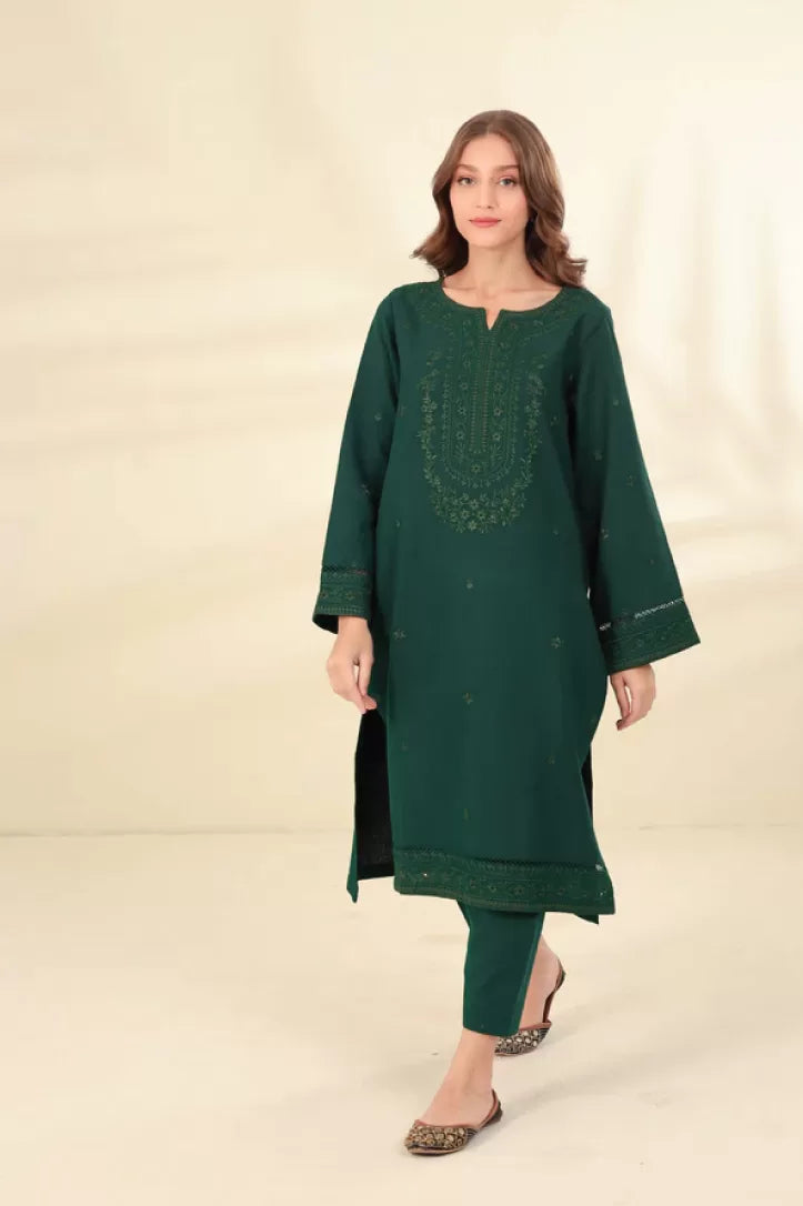Jade Greeen Embroidered 2 Piece Stitched Suit