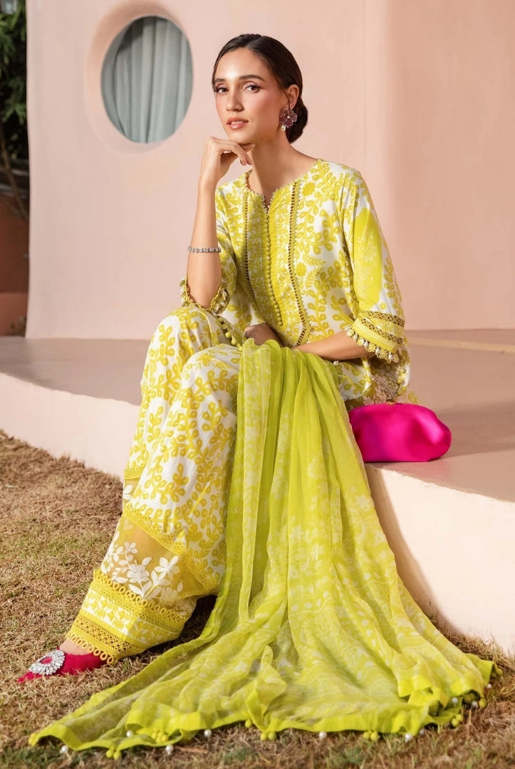 3 Piece Stitched Printed Lawn Suit From Maria.B M.Prints Spring Summer'25 Collection - 16