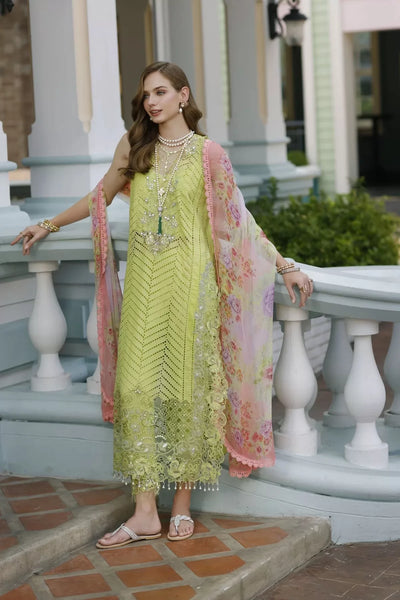 Noor By Sadia Asad Handwork Schiffli Laserkari '23 3 Piece Stitched Suit - Livia