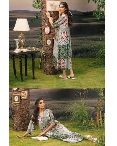 3 Piece Stitched Embroidered Linen Casual - Pre/Fall 25 Winter M.Basics by MARIA.B  - MBPF#17