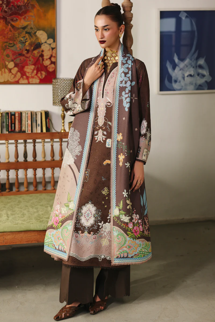 3 Piece Stitched Qalamkar Qprint'25 QW#09 (B) RABELLA